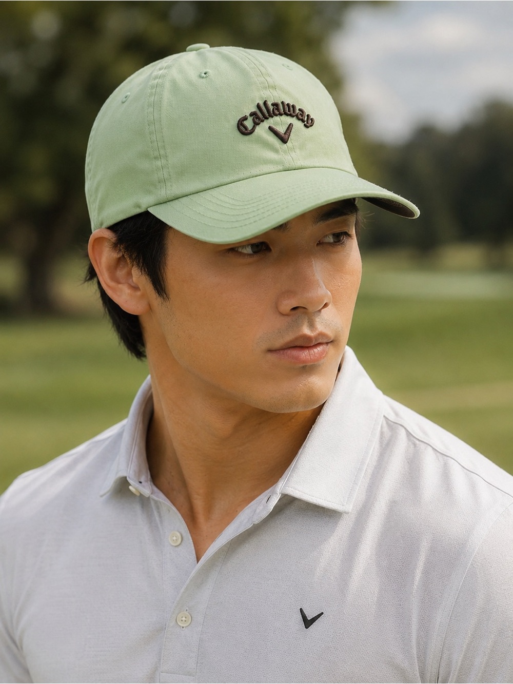 Callaway Light Green Baseball Cap with Embroidered Logo